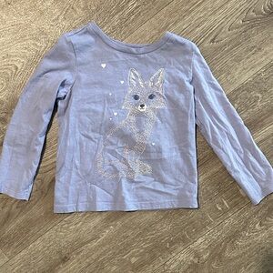 Kids Long Sleeve Fox Print Shirt